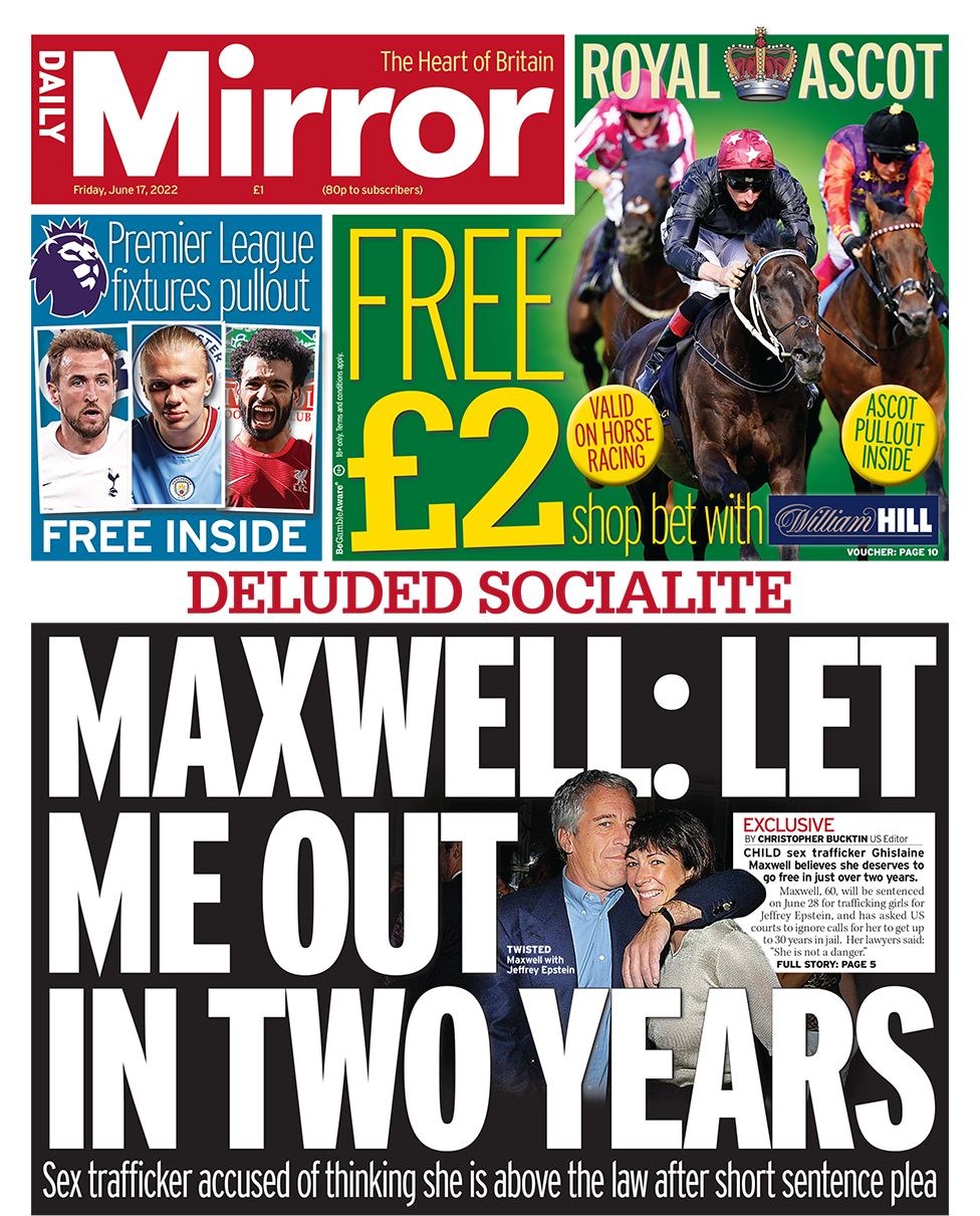 Daily Mirror front page