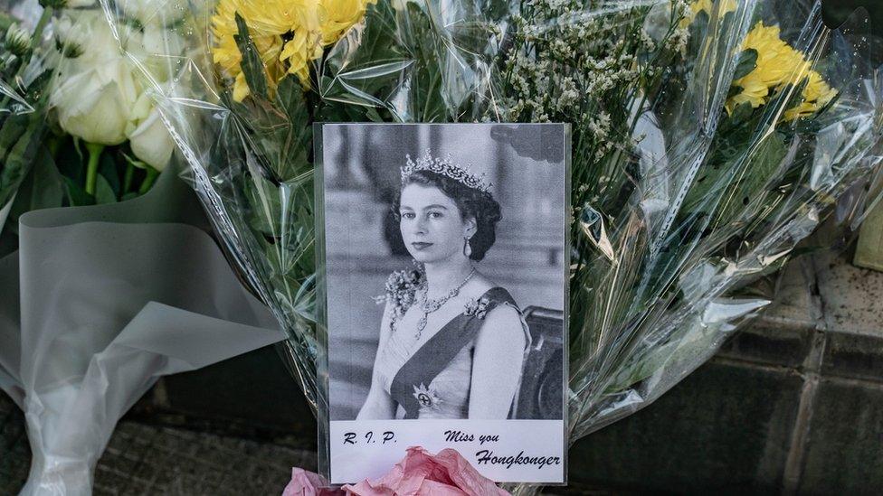 Photo of the Queen when she was younger in Hong Kong.