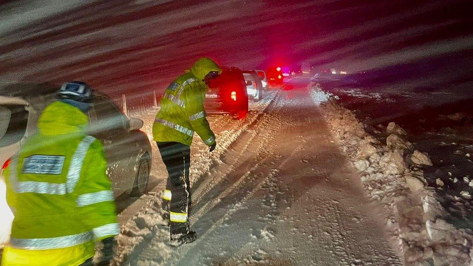 Icy weather in Shetland