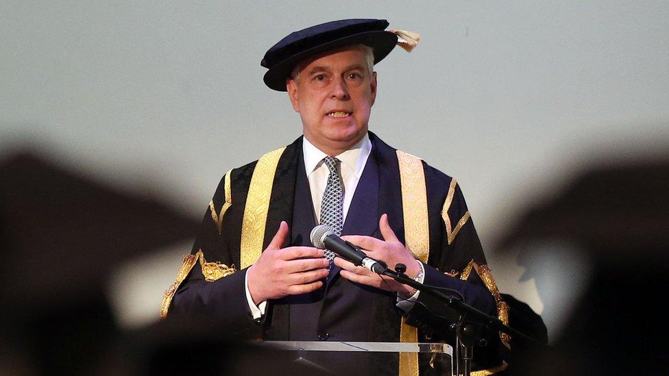 Prince Andrew at the University of Huddersfield