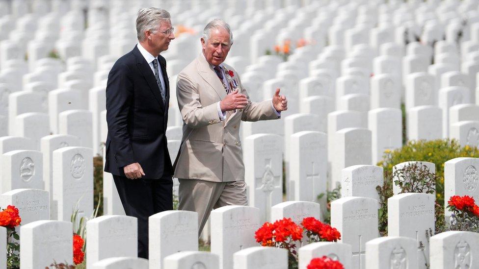 Prince Charles and Belgium's King Philippe attended the commemorations