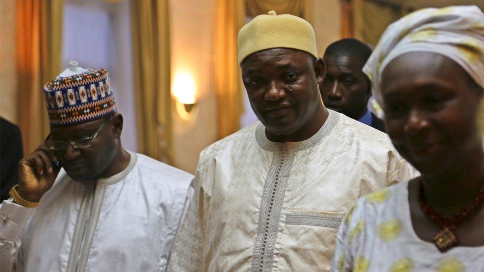 Gambia's President Adama Barrow is seen in Dakar, Senegal January 20, 2017