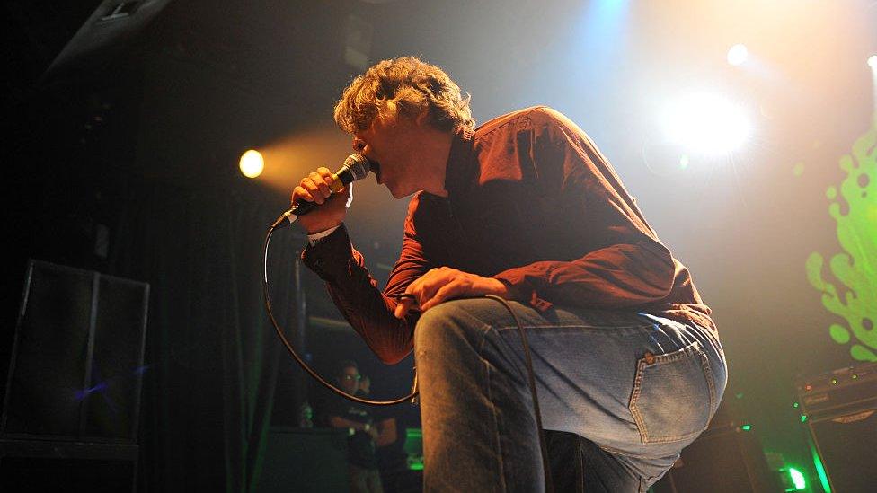 John Penney of Ned's Atomic Dustbin performs on stage at KOKO on July 17, 2015 in London