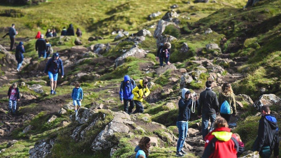 Tourists on Skye in 2017