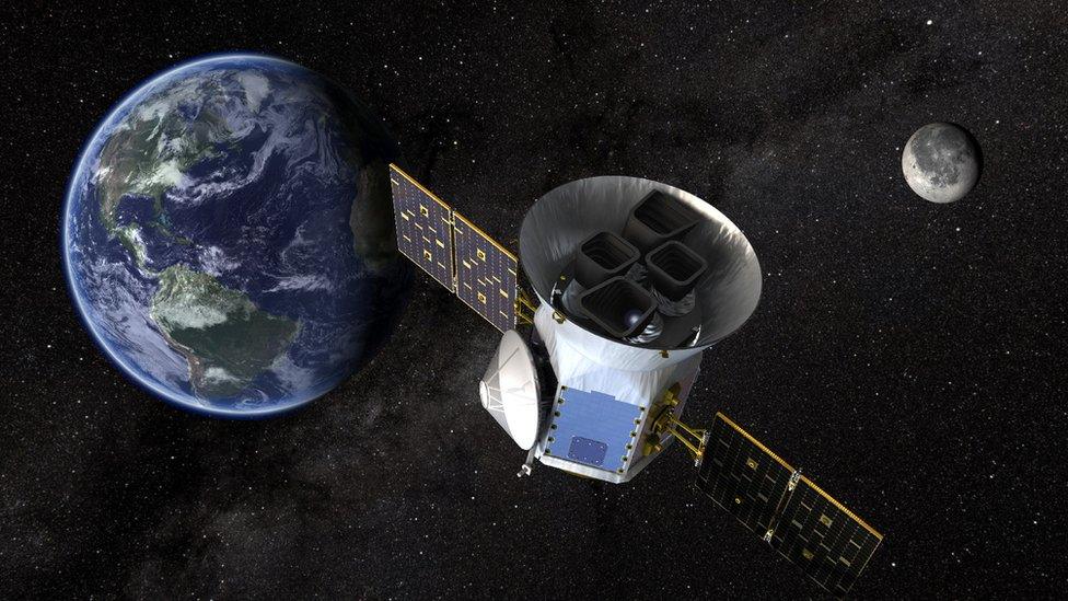 Illustration of the Tess spacecraft