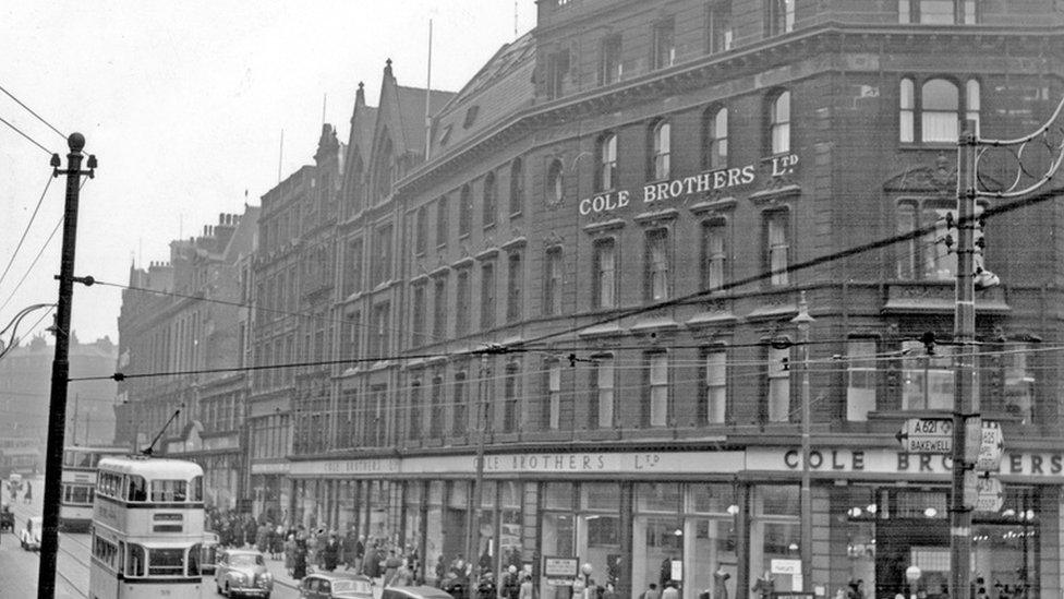 The original Cole Brothers store in Sheffield