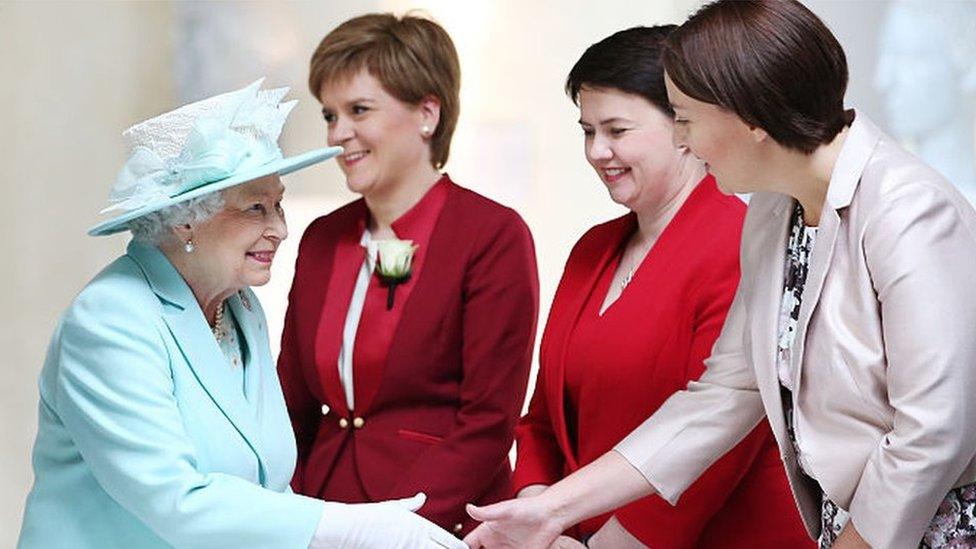 Nicola Sturgeon, Ruth Davidson and Kezia Dugdale meet the Queen