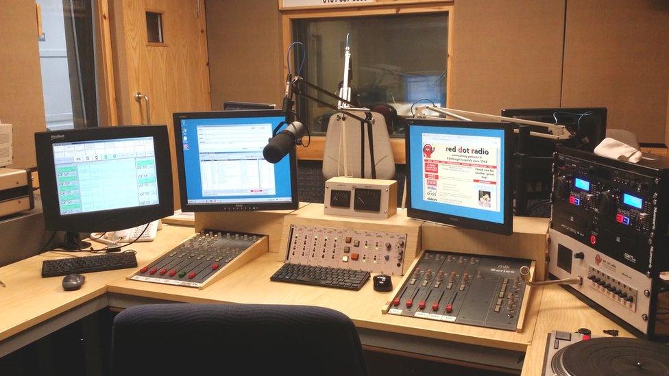 The Red Dot Radio studio at the Western General Hospital