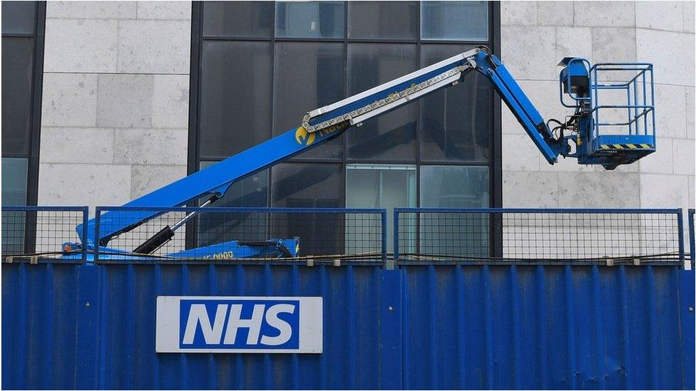 Construction site at Royal Liverpool University Hospital in January 2018