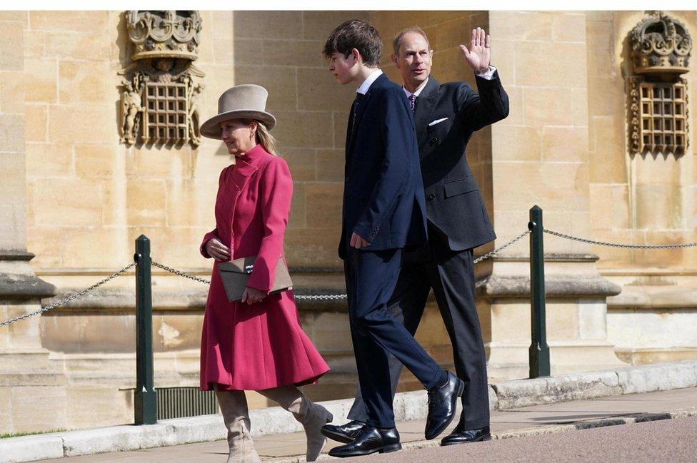 The Duke and Duchess of Edinburgh with their son Viscount Severn