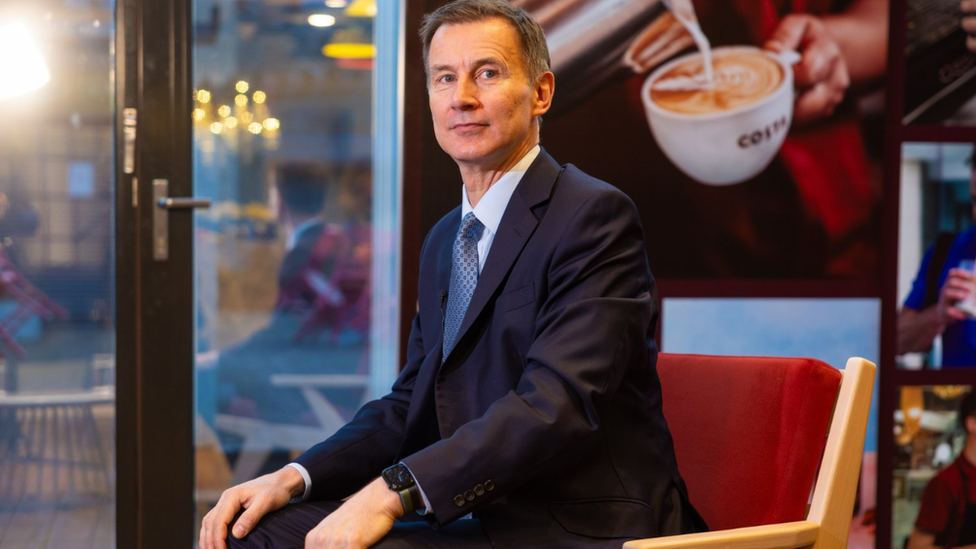 Jeremy Hunt holds a series of media interviews to discuss the latest GDP figures at the headquarters of Coca Cola UK