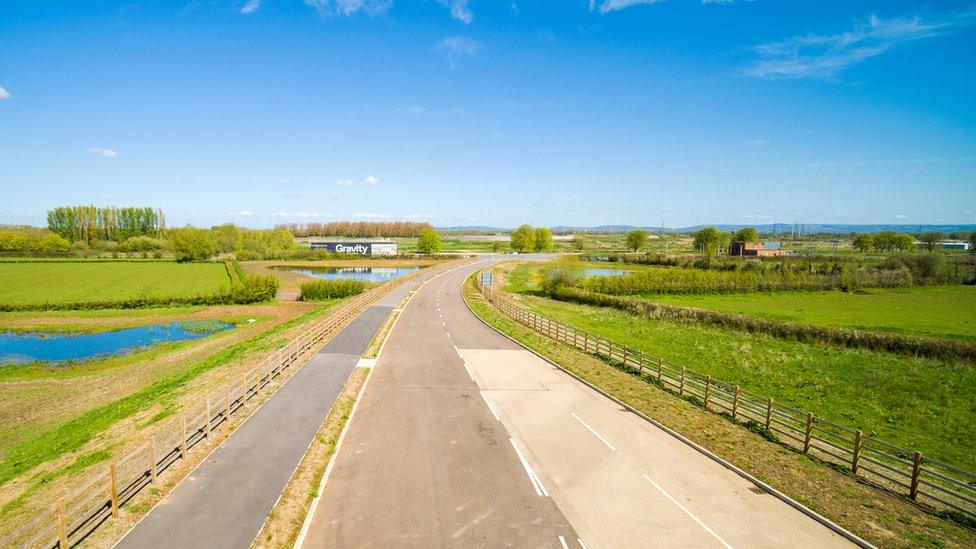 Gravity Business park near Bridgwater showing trees and open spaces