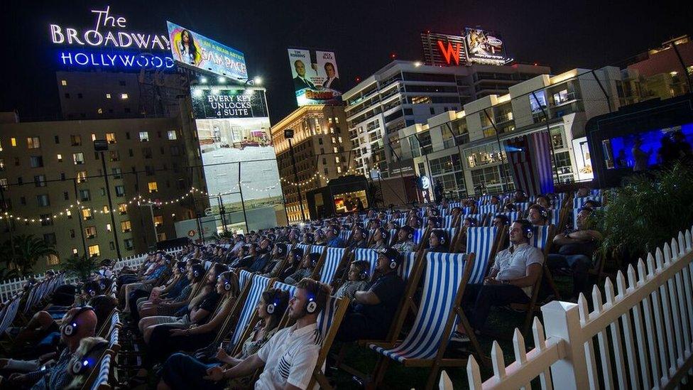 A Rooftop Film Club screening in Los Angeles