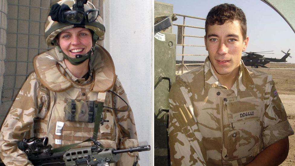 British soldiers Joanna Yorke Dyer and Allan Douglas