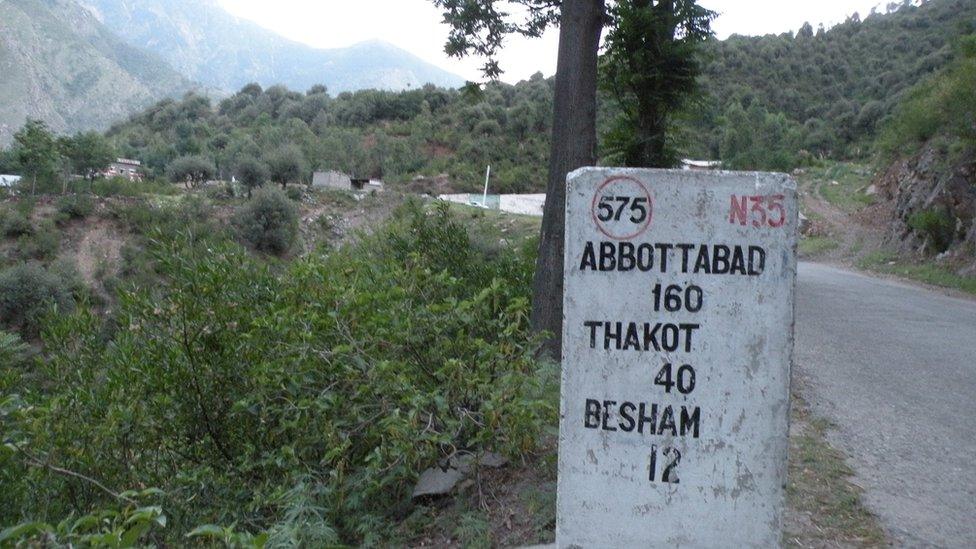 A milestone in the remote Kohistan region