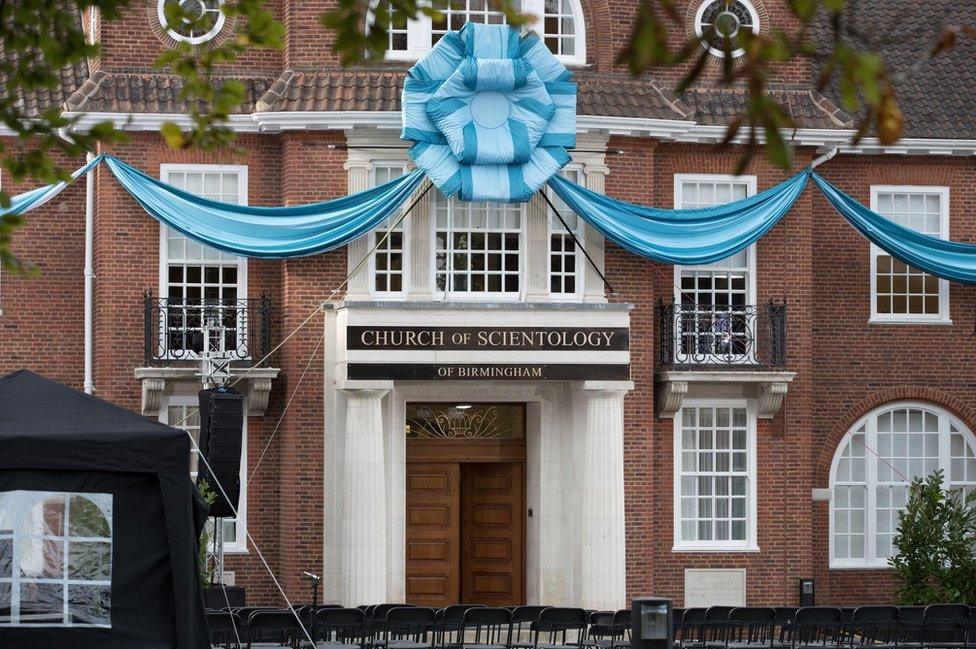 Pitmaston house decorated with a blue rosette