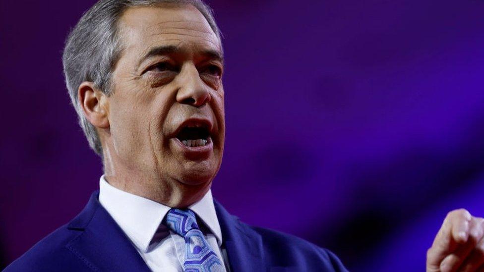 Nigel Farage, former Brexit Party leader, speaks during the annual Conservative Political Action Conference (CPAC) at the Gaylord National Resort Hotel And Convention Center on March 03, 2023