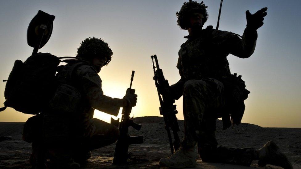 Soldiers on patrol