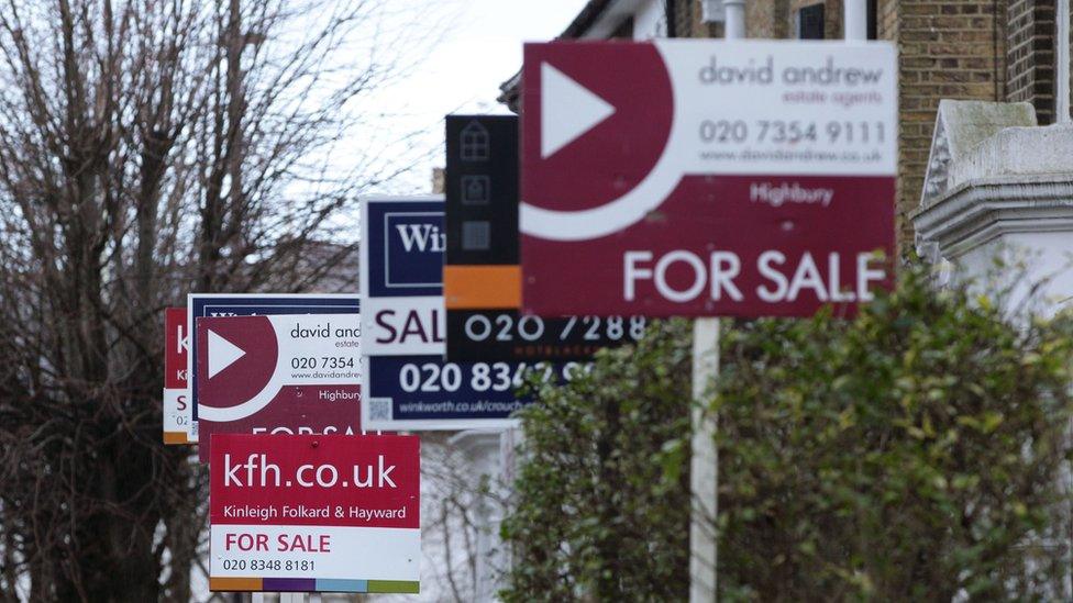 For sale signs in London