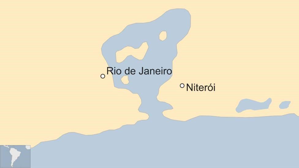 Map of Niterói and Rio