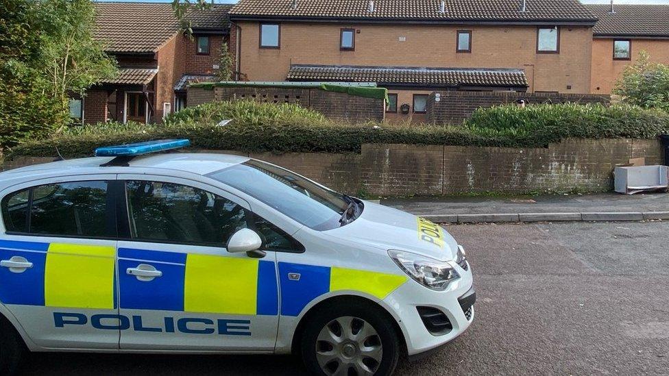 Police car on Parsons Paddock in Hengrove