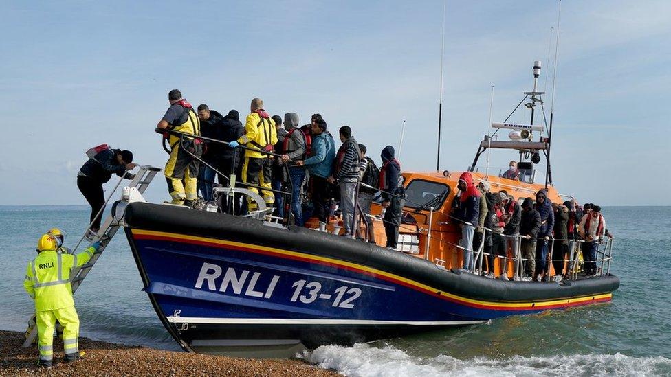 Migrants arriving in Kent