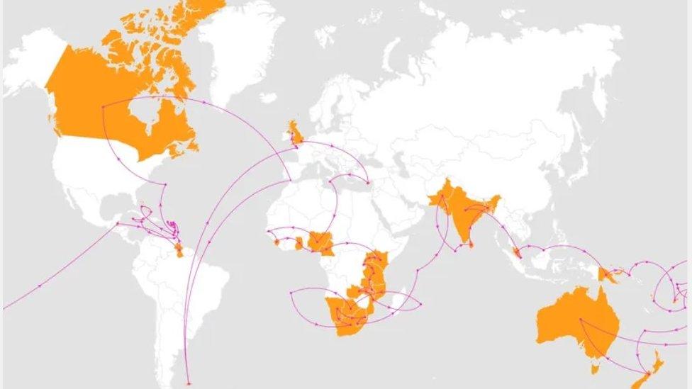 map of baton relay route