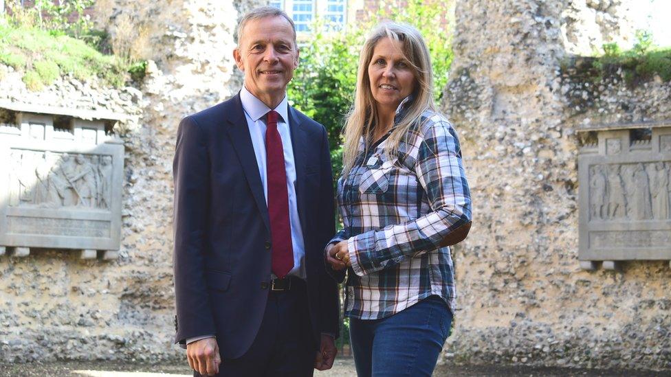 Philippa Langley with Matt Rodda, the Labour MP for Reading East