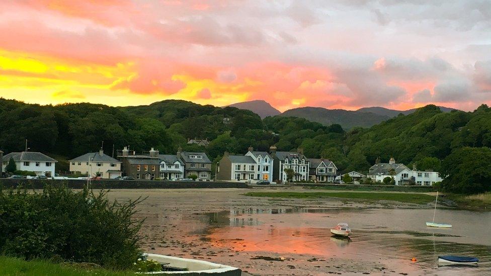 Sunset over Borth-y-gest, Porthmadog