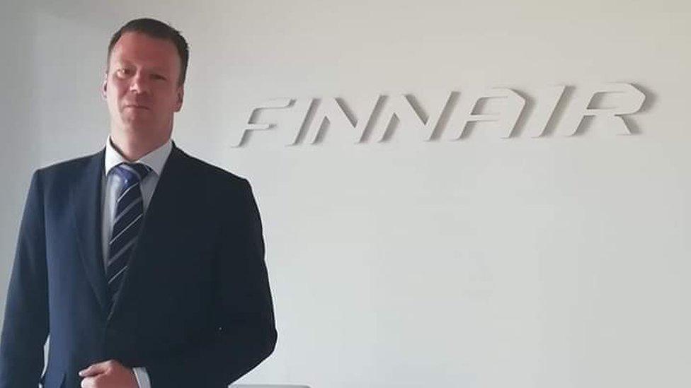 Craig Musson working at Finnair