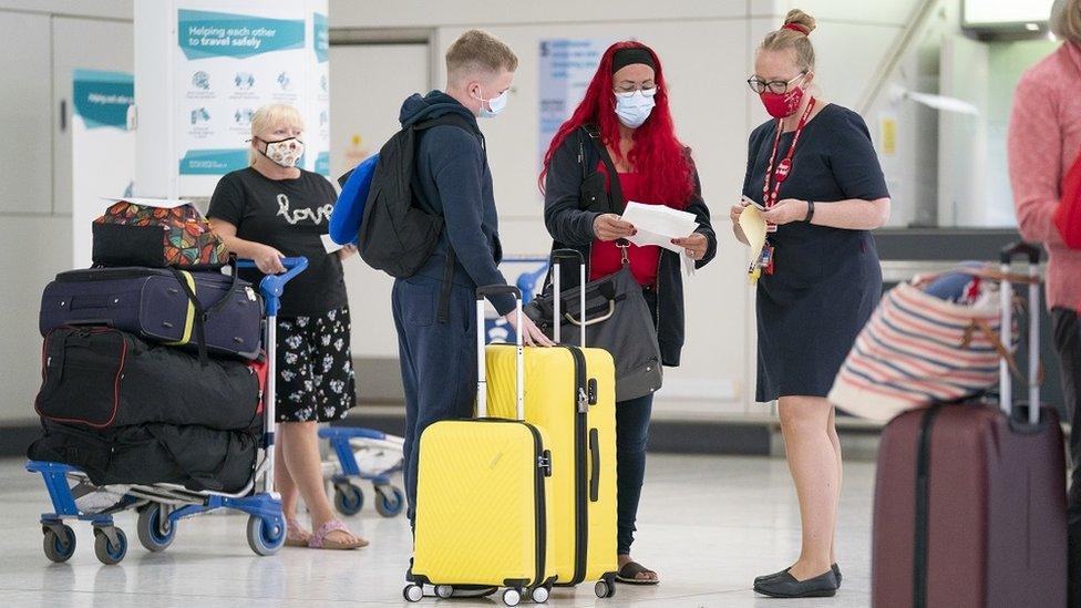 Passengers in Glasgow airport