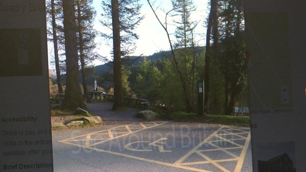 Photograph showing disabled parking on See Around Britain