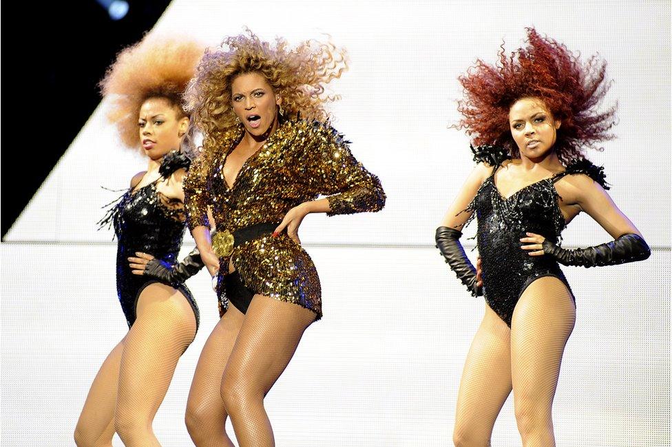 Beyonce performs onstage