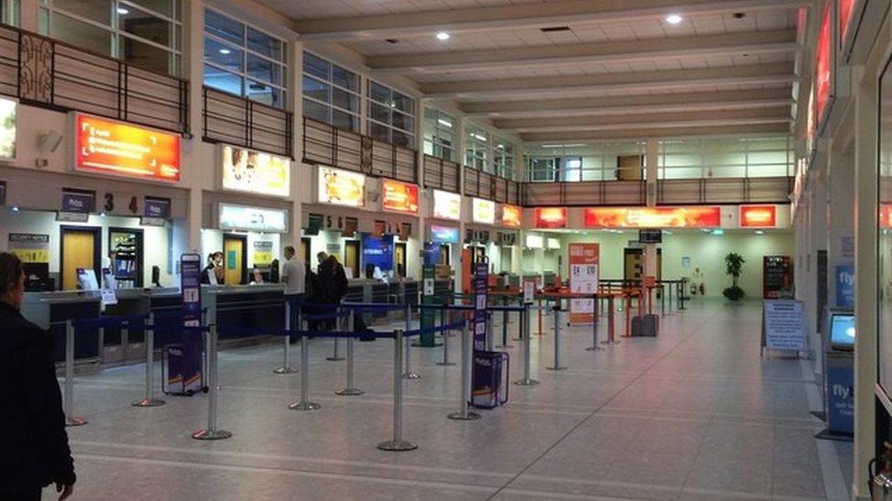 Check in area of Ronaldsway airport