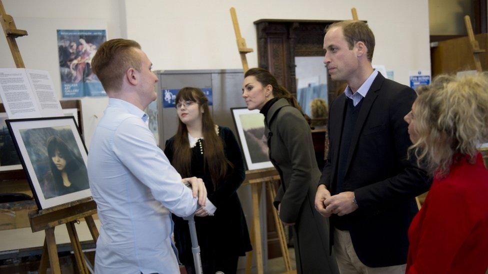 Duke and Duchess of Cambridge visit a photographic exhibition