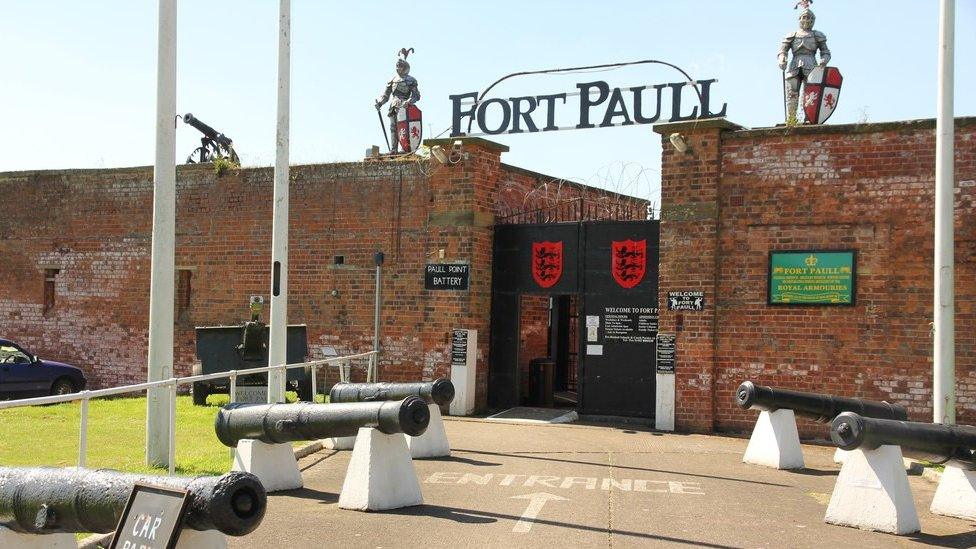 The former Fort Paull attraction