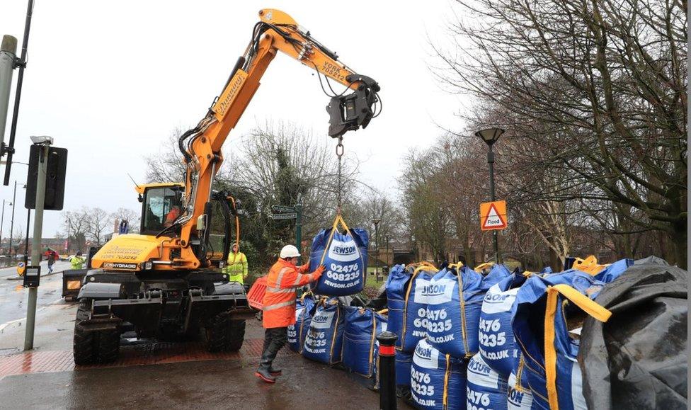 Flood defence work near the River Ouse