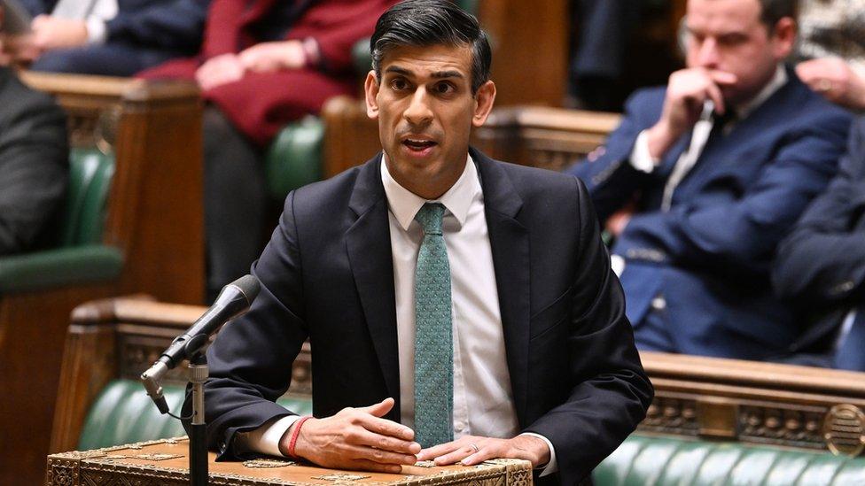 Rishi Sunak in the Commons