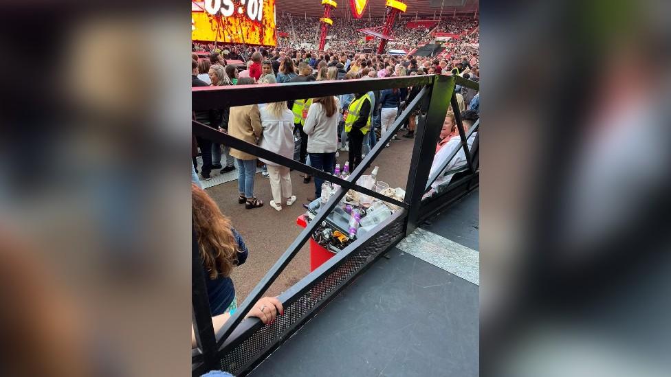 Nick's view from the platform at the Ed Sheeran gig at Sunderland