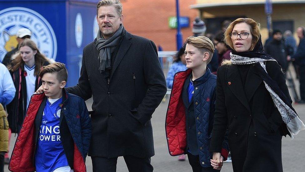 Peter Schmeichel and his family