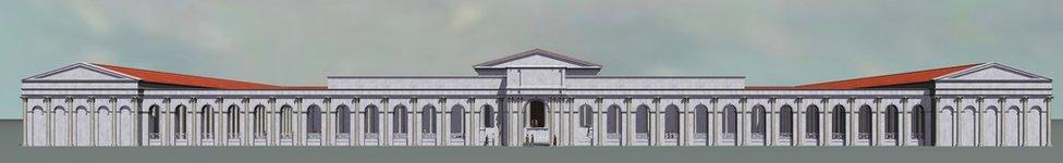 Computer generated artist's impression of the Roman Arcade