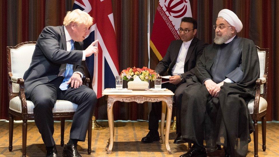 Boris Johnson and Hassan Rouhani