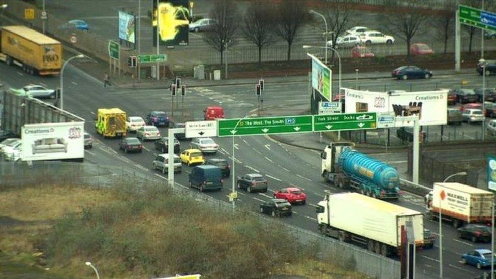 Image of congestion where it is proposed a new York Street Interchange will be built