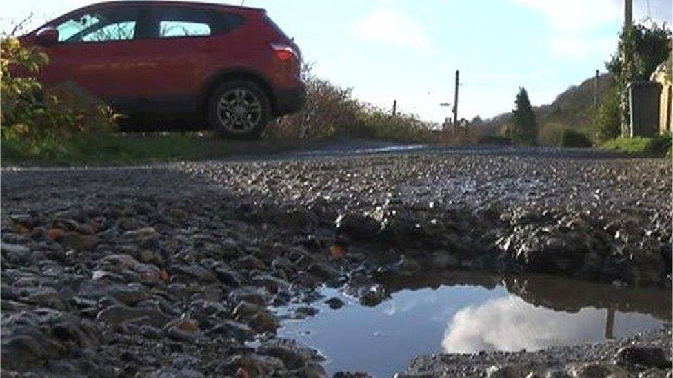 Potholes and car