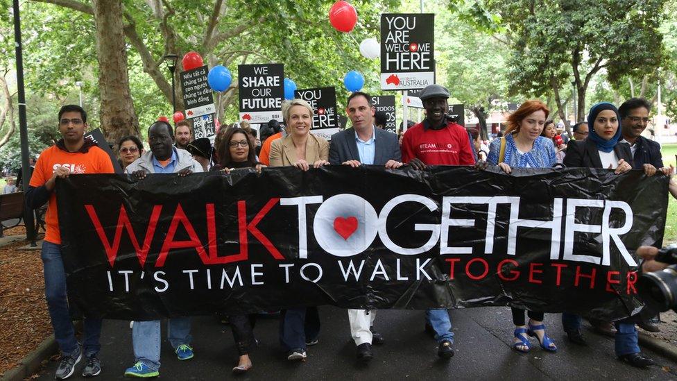 Dr Mehreen Faruqi on the annual "Walk Together" march in Sydney in October 2016