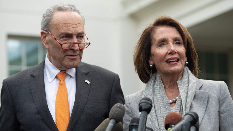 US Speaker of the House Nancy Pelosi and Senate Democratic Leader Chuck Schumer.