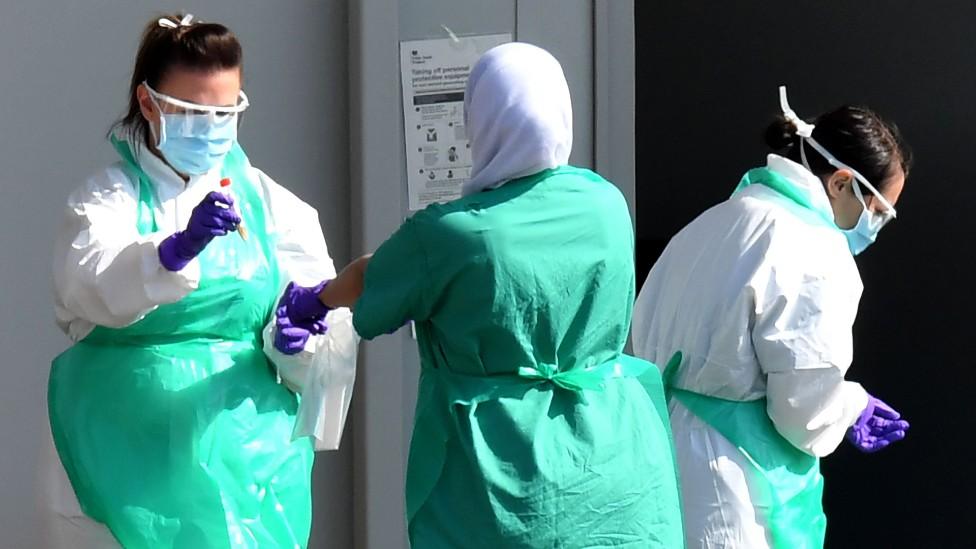 NHS staff wearing PPE