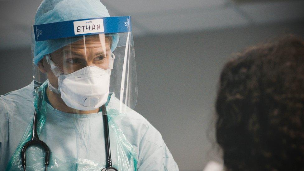 A still from Casualty to be aired on 17 April 2021