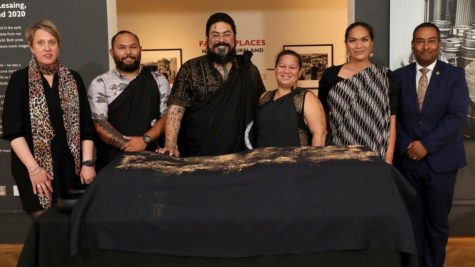 The official repatriation ceremony took place in the Ulster Museum in Belfast