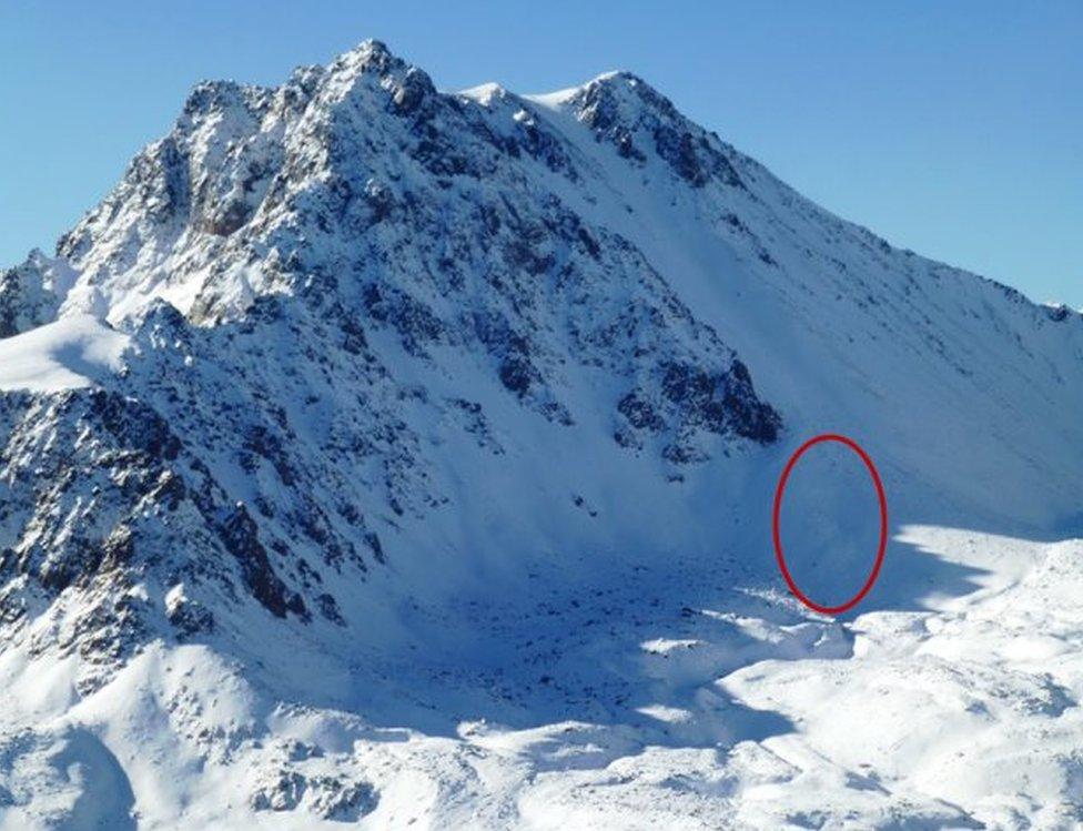 The avalanche swept the couple down the to the base of Mt Imp in the Madison range